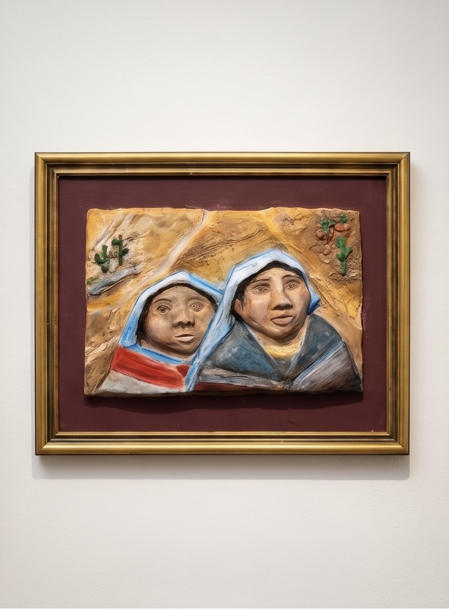 Mujeres del Norte — relieve cerámico